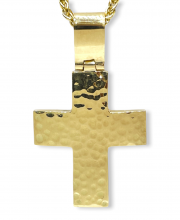 Αντρικός χρυσός σταυρός ΣΑ518 Σφυρήλατος