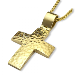 Αντρικός χρυσός σταυρός ΣΑ518 Σφυρήλατος