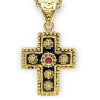 Βυζαντινός Σταυρός Κ18 με πολύτιμες πέτρες 4612