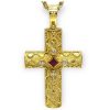 Βυζαντινός Σταυρός Κ18 με πολύτιμες πέτρες ST44