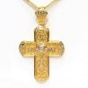 Βυζαντινός Σταυρός Κ18 με πολύτιμες πέτρες 6354