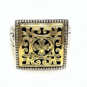 Ασημόχρυσο Αντρικό Βυζαντινό Δαχτυλίδι