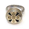 Ασημόχρυσο Βυζαντινό Δαχτυλίδι με σταυρό