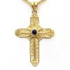 Βυζαντινός Σταυρός Κ18 με πολύτιμες πέτρες 89254