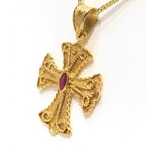Βυζαντινός Σταυρός με πολύτιμες πέτρες Σ3404