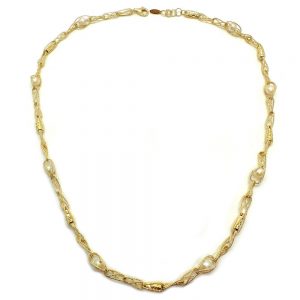 Κολιέ χρυσό με μαργαριτάρια ΚΧ014