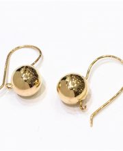 Σκουλαρίκια χρυσά κρεμαστά μπίλιες ΣΚΧ02