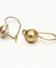 Σκουλαρίκια χρυσά κρεμαστά μπίλιες ΣΚΧ03