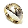 Χρυσό δίχρωμο δαχτυλίδι σαγρε