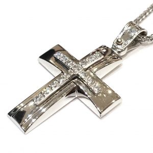 Γυναικείος σταυρός λευκός ΣΓ155