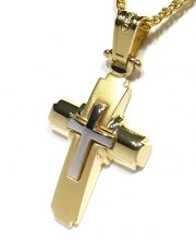 Αντρικός χρυσός σταυρός ΣΑ532 Premium
