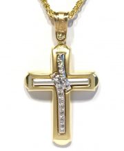 Γυναικείος σταυρός χρυσός ΣΓ521 Premium