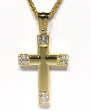 Γυναικείος σταυρός χρυσός ΣΓ529 Premium