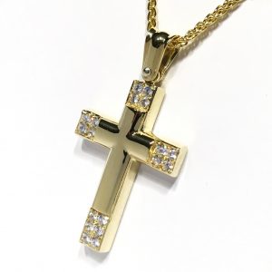 Γυναικείος σταυρός χρυσός ΣΓ529 Premium