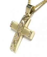 Γυναικείος σταυρός χρυσός ΣΓ548 Premium