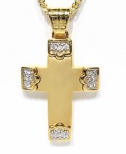 Γυναικείος σταυρός σε ματ χρυσό ΣΓ172