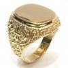 Χρυσό Ανδρικό δαχτυλίδι με σκαλίσματα