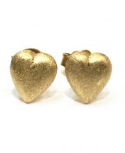 Παιδικά σκουλαρίκια χρυσές καρδούλες σαγρέ