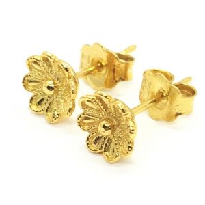 Χρυσά Βυζαντινά σκουλαρίκια ροζέτες