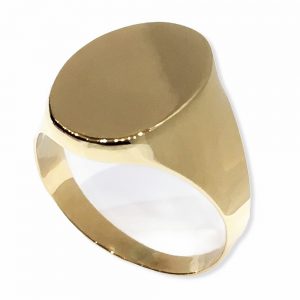 Χρυσό οβάλ δαχτυλίδι χωρίς πέτρες