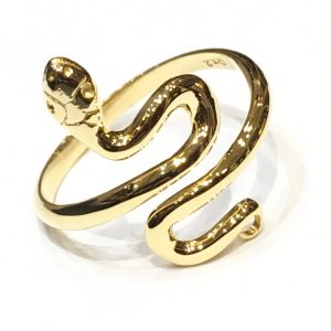 Χρυσό δαχτυλίδι με φίδι ΔΧΜ087