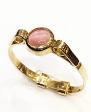 Δαχτυλίδι παιδικό χρυσό με ροζ φίλντισι