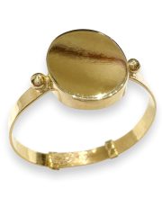 Χρυσό παιδικό δαχτυλίδι με οβάλ πλάκα