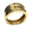 Χρυσό λουστράτο δαχτυλίδι διπλό