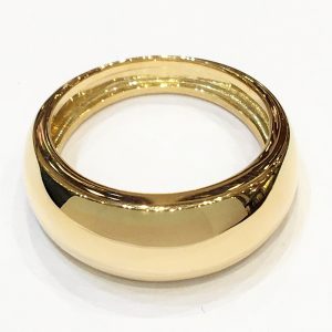 Χρυσό λουστράτο καμπυλωτό δαχτυλίδι ΔΧΜ121