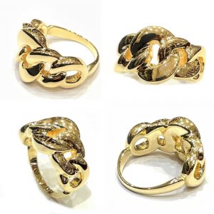 Χρυσό μοντέρνο δαχτυλίδι χωρίς πέτρες ΔΧΜ152