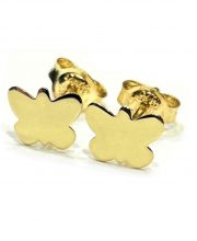 Παιδικά σκουλαρίκια χρυσές πεταλούδες