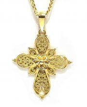 Βυζαντινός Σταυρός με χρυσή ροζετα