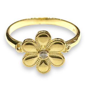 Βυζαντινό Δαχτυλίδι ροζέτα με διαμάντι