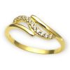 Χρυσό μοντέρνο δαχτυλίδι με πέτρες