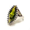 Ασημένιο δαχτυλίδι με σκούρα πράσινη πέτρα