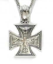 Ασημένιος σκαλιστός βυζαντινός σταυρός