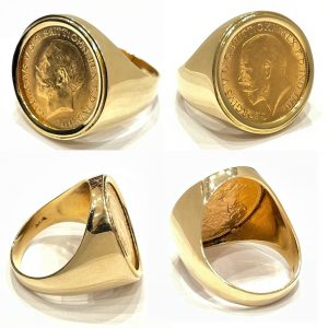Χρυσό δαχτυλίδι λουστράτο για μισή λίρα