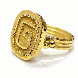 Χρυσό αρχαϊκό δαχτυλίδι ΔΒ1234