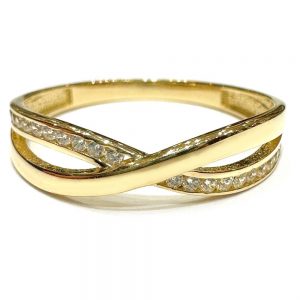 Χρυσό δαχτυλίδι με σχέδιο "άπειρο"