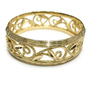 Χρυσή βέρα δαχτυλίδι με σχέδια