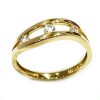 Χρυσό γυναικείο δαχτυλίδι με τρεις πέτρες