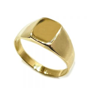 Χρυσό παραλληλόγραμμο δαχτυλίδι ΔΧΑ85
