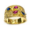 Βυζαντινό δαχτυλίδι με ζαφείρια-ρουμπίνια
