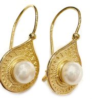 Βυζαντινά σκουλαρίκια με μαργαριτάρια
