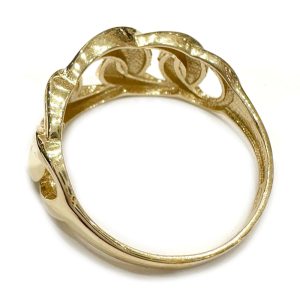 Χρυσό δαχτυλίδι με μεγάλους κρίκους