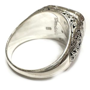 Ασημένιο βυζαντινό δαχτυλίδι σκαλιστό 