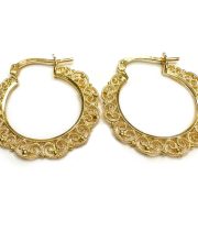 Χρυσά σκουλαρίκια κρίκοι βυζαντινά