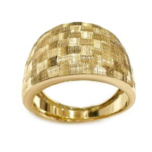 Χρυσό δαχτυλίδι με γραμμωτά σχέδια