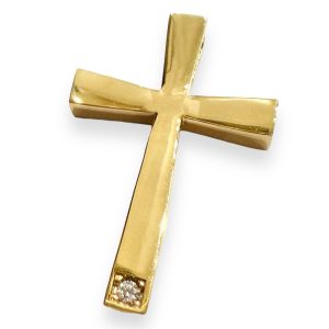 Γυναικείος χρυσός σταυρός με πέτρα