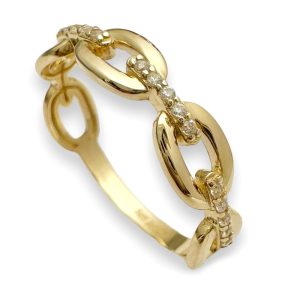 Χρυσό μοντέρνο δαχτυλίδι οβάλ σχέδια